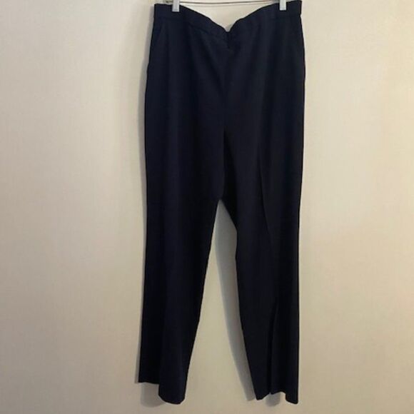 Dana Buchman Navy Blue pull-on side pockets trousers, size 16T - Picture 1 of 3